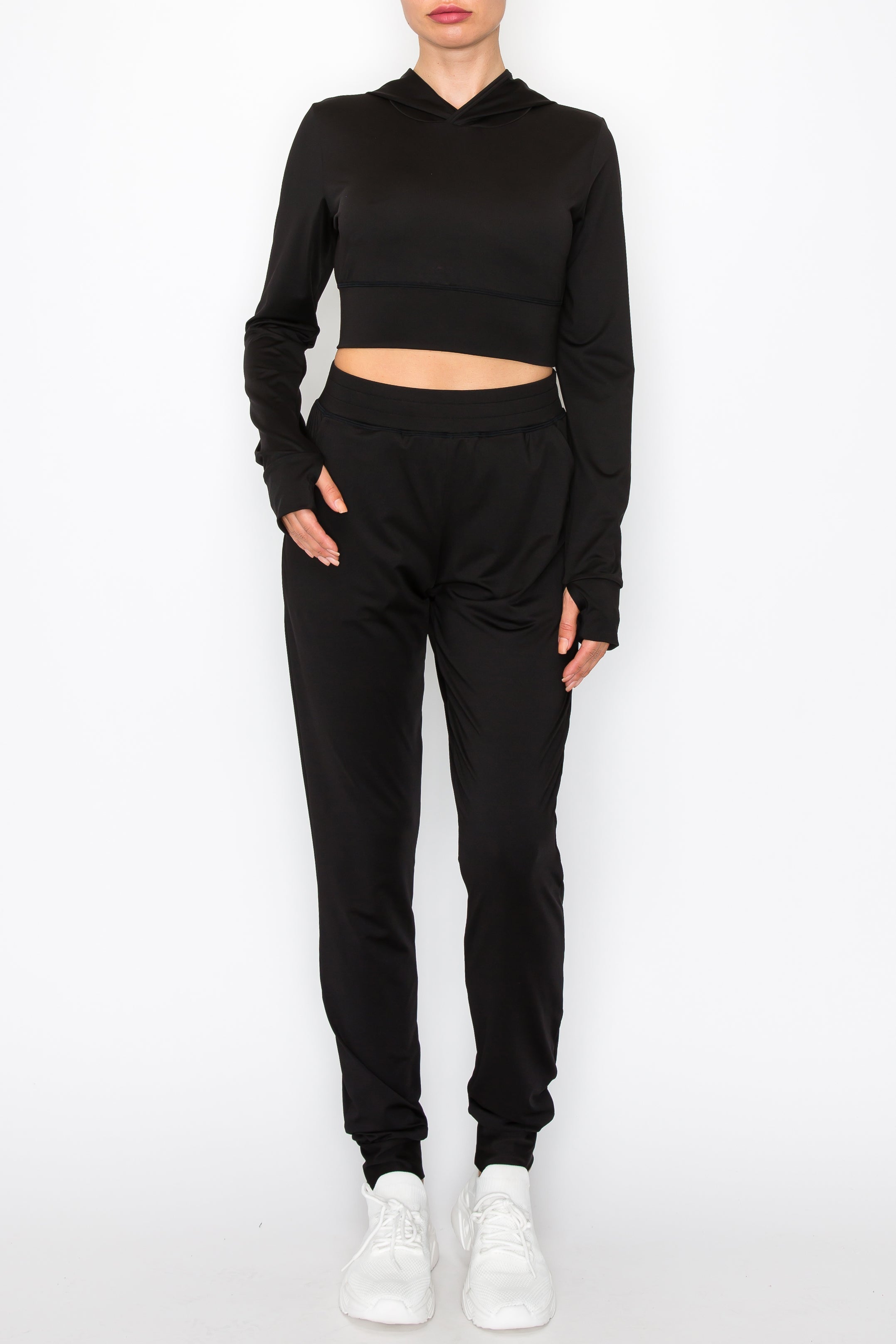 Athleisure Crop Hoodie – Collabow Wear Inc.
